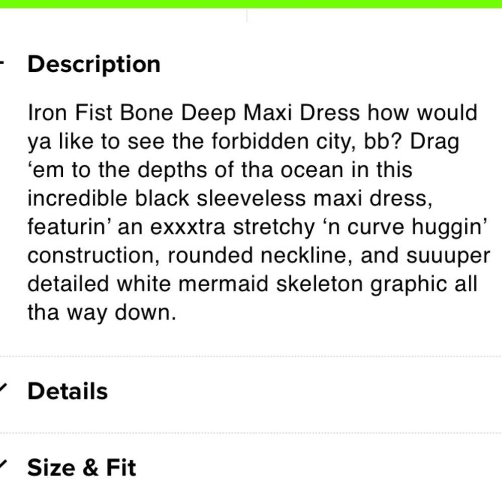 NWT Iron Fist Bone Deep Iridescent Dress Sz Small & Medium - Picture 7 of 8